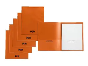 School Smart Take Home Heavy-Duty Folder, Orange - Pack of 24