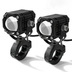2PCS Universal Motorcycle LED Spotlights, 360° Adjustable Tri-Color Strobe Lights - Fog/Running Lights for Night Safety Riding, Motorcycle Accessories, Perfect Gift for Men