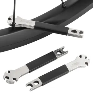 2pcs Stainless Steel Bicycle Spoke Wrench, Multiple Colors, Adjustment Tool for Mountain Bike Wheel Spokes Correction and Replacement