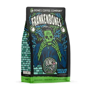 Bones Coffee Company | Frankenbones Chocolate Hazelnut Flavored Coffee 12oz Medium Roast Arabica Bones Coffee Company | Frankenbones Chocolate Hazelnut Flavored Coffee 12oz Medium Roast Arabica