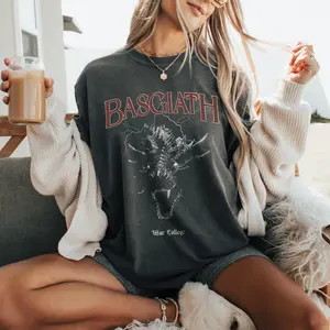 Basgiath War College Shirt, Vintage Fourth Wing Shirt, Iron Flame Merch, Tairn and Violet Sorrengail, Bookish Shirt, Reading Shirt