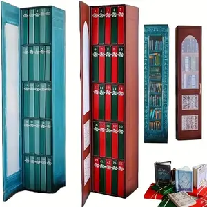 Mini Book Advent Calendar for Christmas Lovers, Includes 25 Books Countdown, Holiday Decoration, Perfect for Christmas Tree Decorations