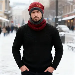 Winter Warm Hat Scarf Gloves Set, Outdoor Cycling Cap Beanie, Ear Protection, Unisex Winter Accessories, Christmas Gift