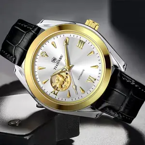 Fashionable Men's Mechanical Fashionable Wristwatch - Durable Strap, Elegant Design, Suitable for Casual and Formal Occasions
