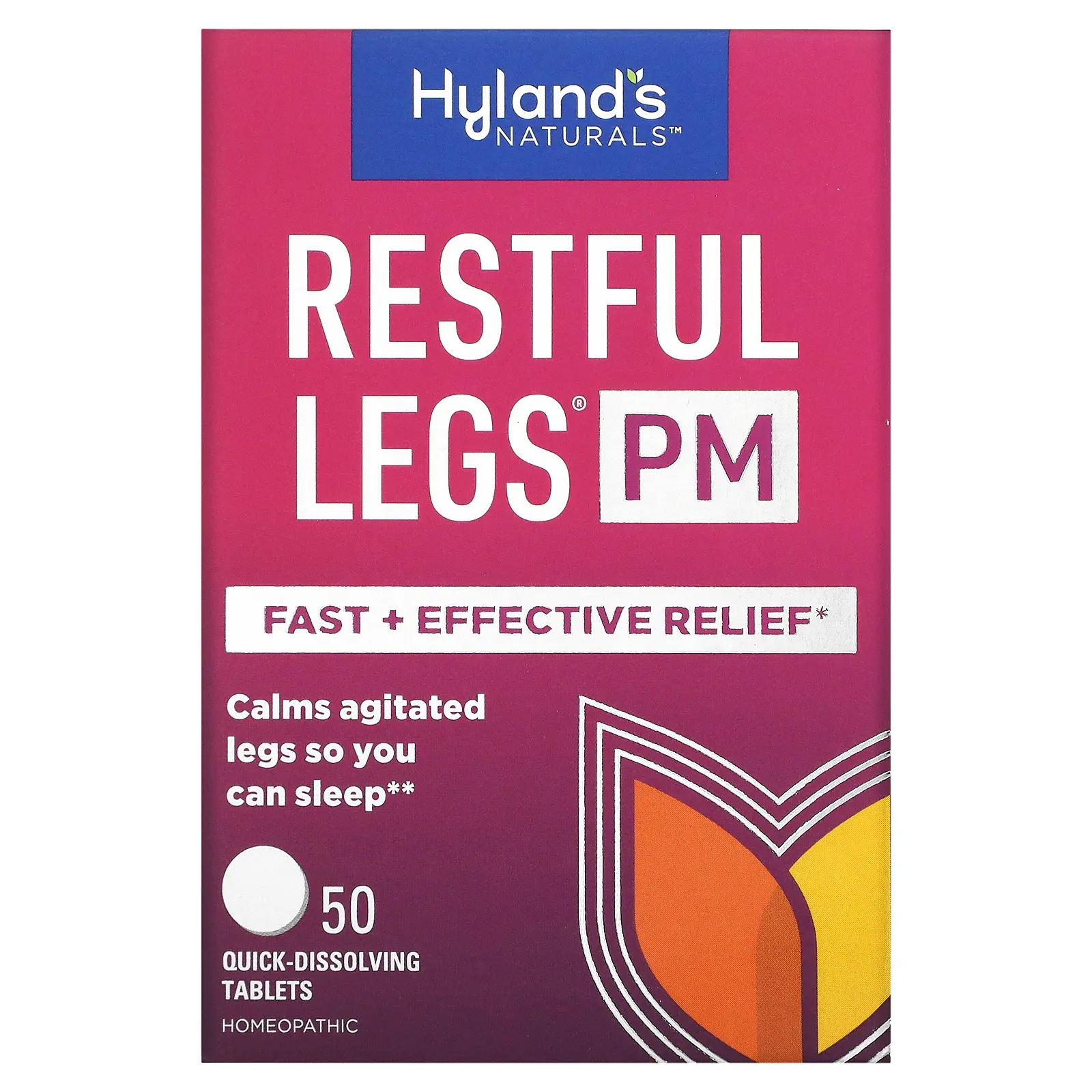 Hyland's Naturals Restful Legs PM, 50 Quick-Dissolving Tablets | HSA/FSA Eligible