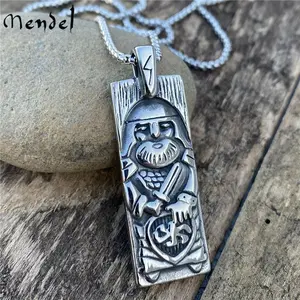 Stainless Steel Nordic Viking Odin Rune Pendant Necklace Chain