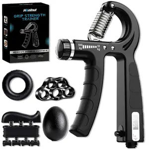5-in-1 Forearm Vein-Boosting Hand Grip Strengthener Set | Adjustable Gripper, Finger Exerciser, GripRing & Stress Ball for Athletes