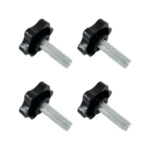 4 PCS M8 x 25mm Star Hand Knob Tightening Screw Thread Replacement Hand Tightening Knob Quick Removal Replacement Parts for Umbrella Base,Patio Umbrella Holder Replacement knob