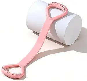 UMAY Figure 8 Resistance Band Pull Up Bands for Women Men Yoga Pilates Physical Therapy High Elastic Latex Non Slip Foam Handles Portable Workout Stretch Bands