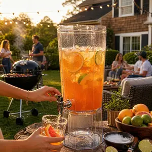 Lifewit 1.1 & 1.7 Gallon Drink Dispenser with Lid & Stand BPA-Free for Juice Soda Tea Lemonade Detachable Party-Ready  4L & 6L Capacity Leak-proof ABS Spout Beverage Serving #SummerVibes