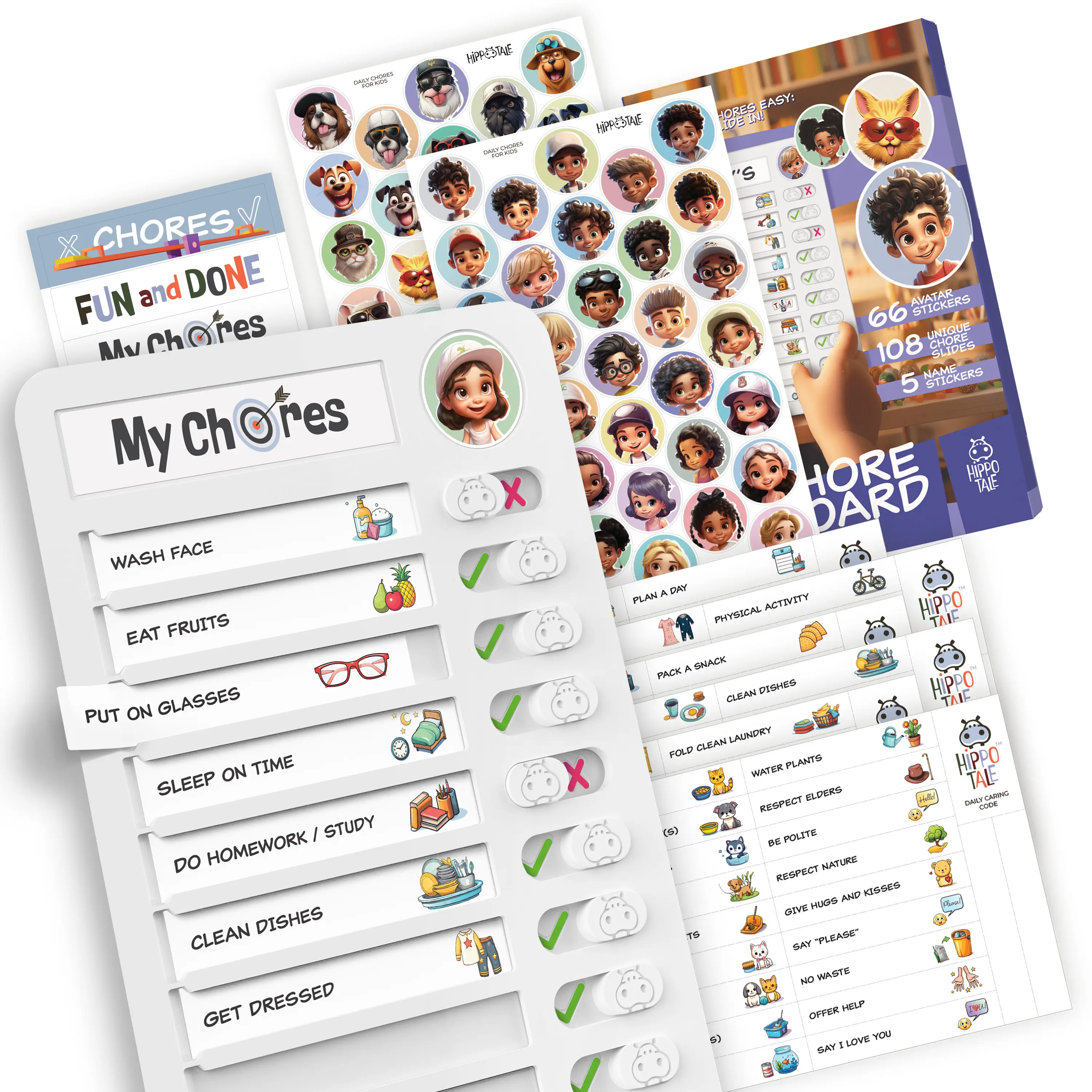 Magnetic Kids Chore Chart - Back to School Daily Routine Board with Checklist & Stickers, Visual Schedule for Kids, Great for ADHD & Autism