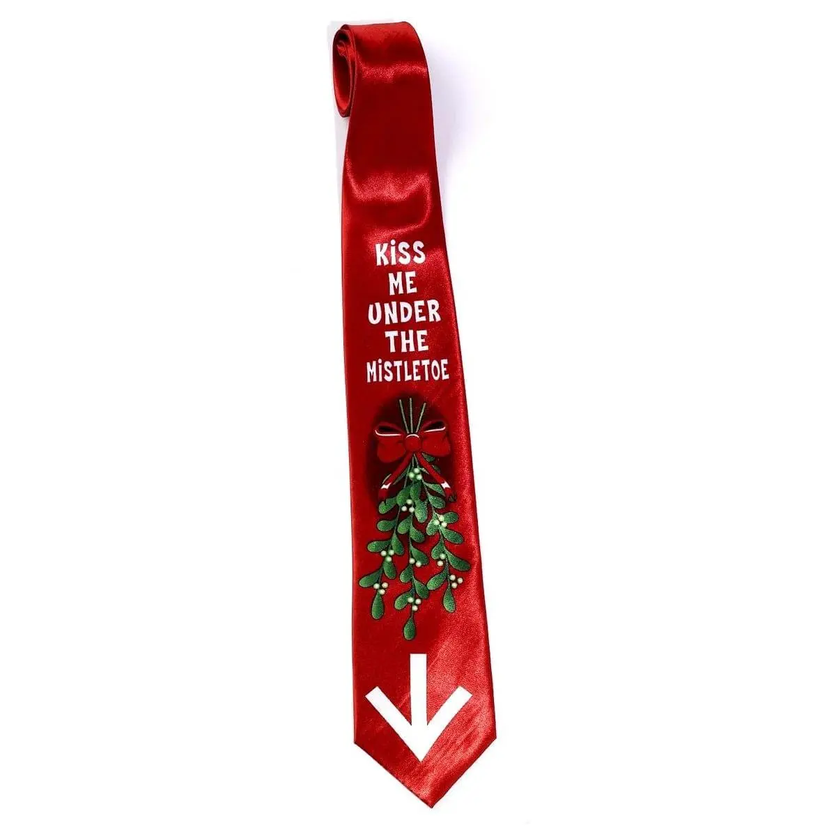 Kiss Me Under The Mistletoe Christmas Tie