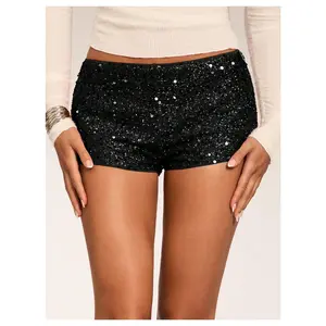 Sparkly Sequin Shorts Y2k Low Rise Glitter Party Summer Rave Club Shorts Country Concert Outfits
