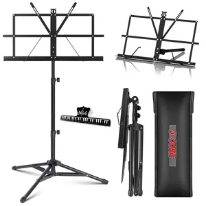 5 Core Music Stand Adjustable 57" Desktop Book Stands Sheet Holder All Metal Portable Bookstand
