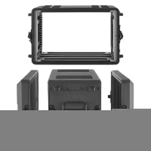 【Summervibes】VEVOR 6U Rack Case, 12 in Depth, Rackmount Flight Case Shallow Rack with Microphone Compartment, Polyethylene Construction, Recessed Latches, Easy Installation, for Amplifier, 8.7 in Internal Depth