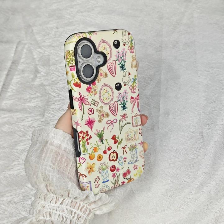 Artistic Phone Case Compatible with iPhone 17/16/15/14/13 Pro Max and Pro Plus Dual-layer shock-resistant design with a unique, niche, and luxurious artistic aesthetic