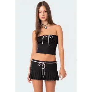 Karmen Gathered Lace Up Corset