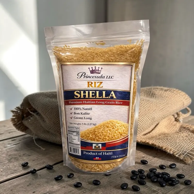 Premium Haitian Long Grain Brown Rice Packets - 100% Product of Haiti, Pantry Food Item