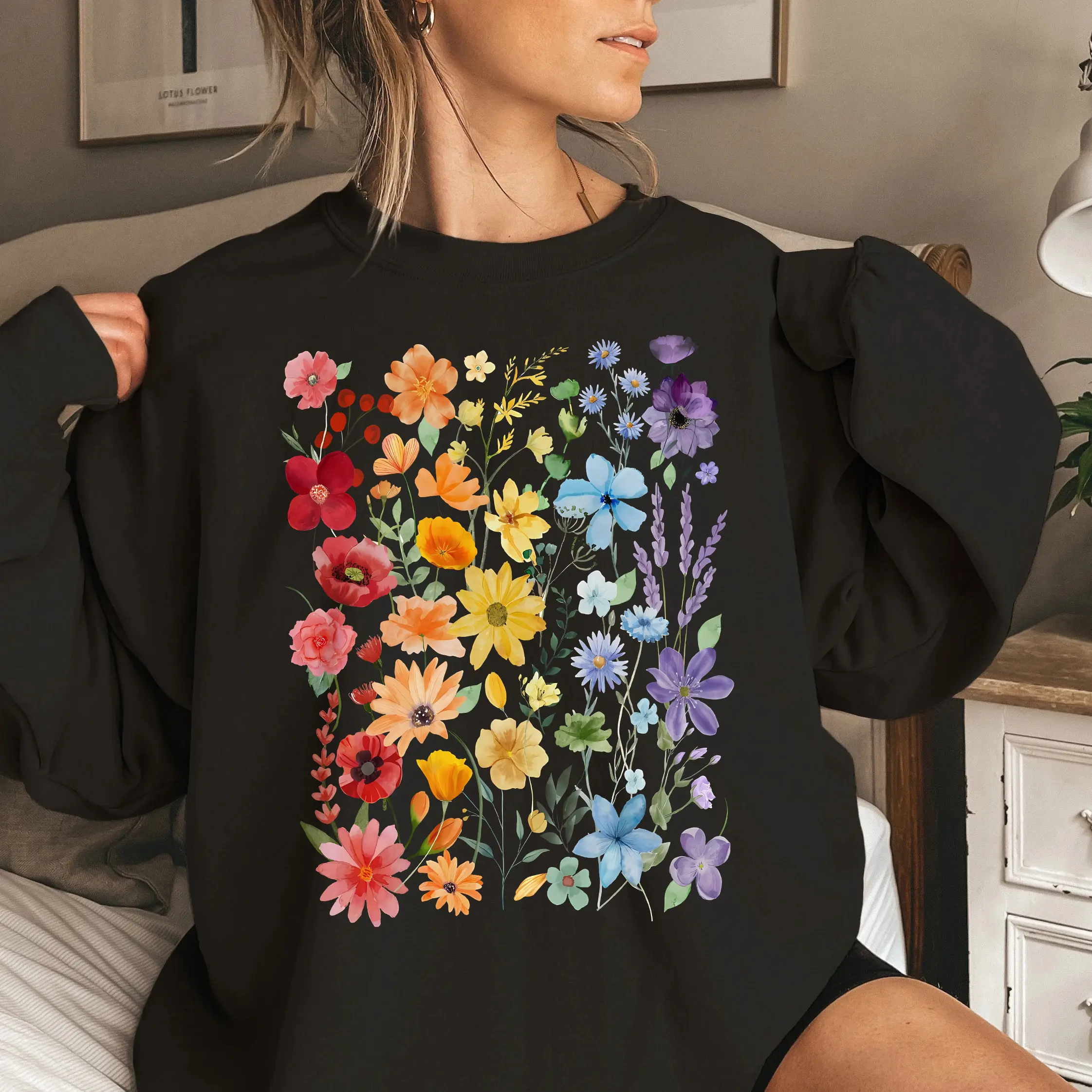 Gay Pride Wildflowers Shirt, Subtle Pride Tee, Discreet Pride Hoodie, Rainbow Flowers LGBT Pride T Shirt