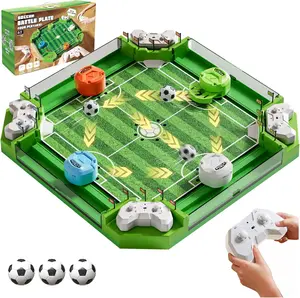 Remote Control Foosball Table Game, Mini Soccer Board Games with 3 Balls & 4 Remote Controllers, Football Tabletop Games Toy for Kids and Adults 3 4 5 6 7 8-12+Years Old - Gift for Boys Girls