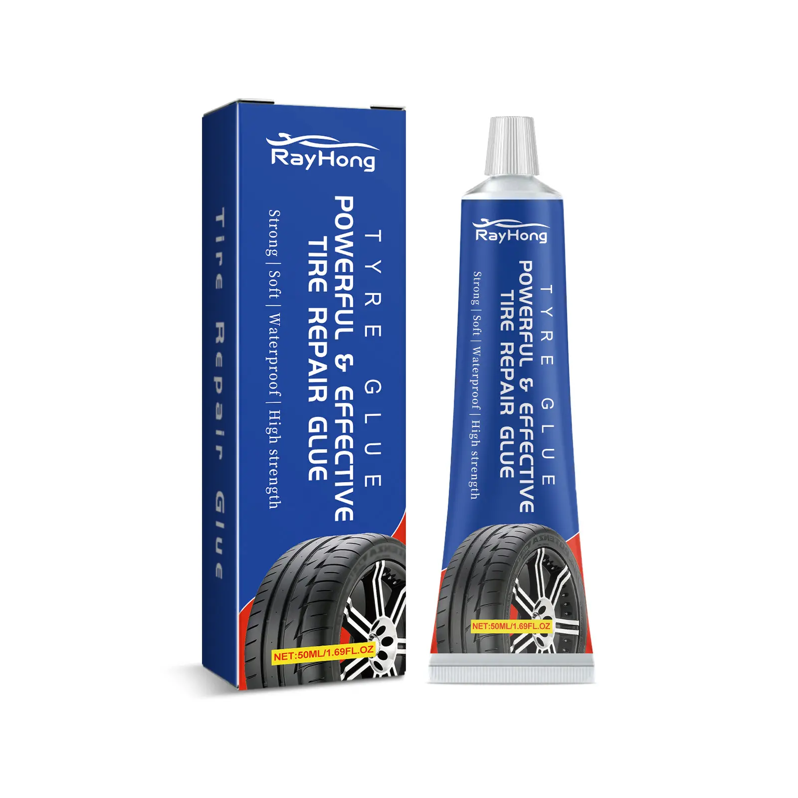 Tire Repair Adhesive, Professional Black Rubber Cement Suitable for All Tire Types, Seamless Strong Bonding, Heavy Duty, Flexible, Waterproof Tire Sealant