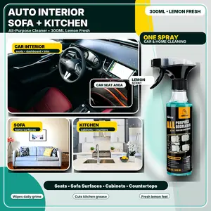 NUAN Multi-Purpose Cleaner for Car and Home, Fast Cleaning Spray for Dirt, Dust and Water Stains, 300ml