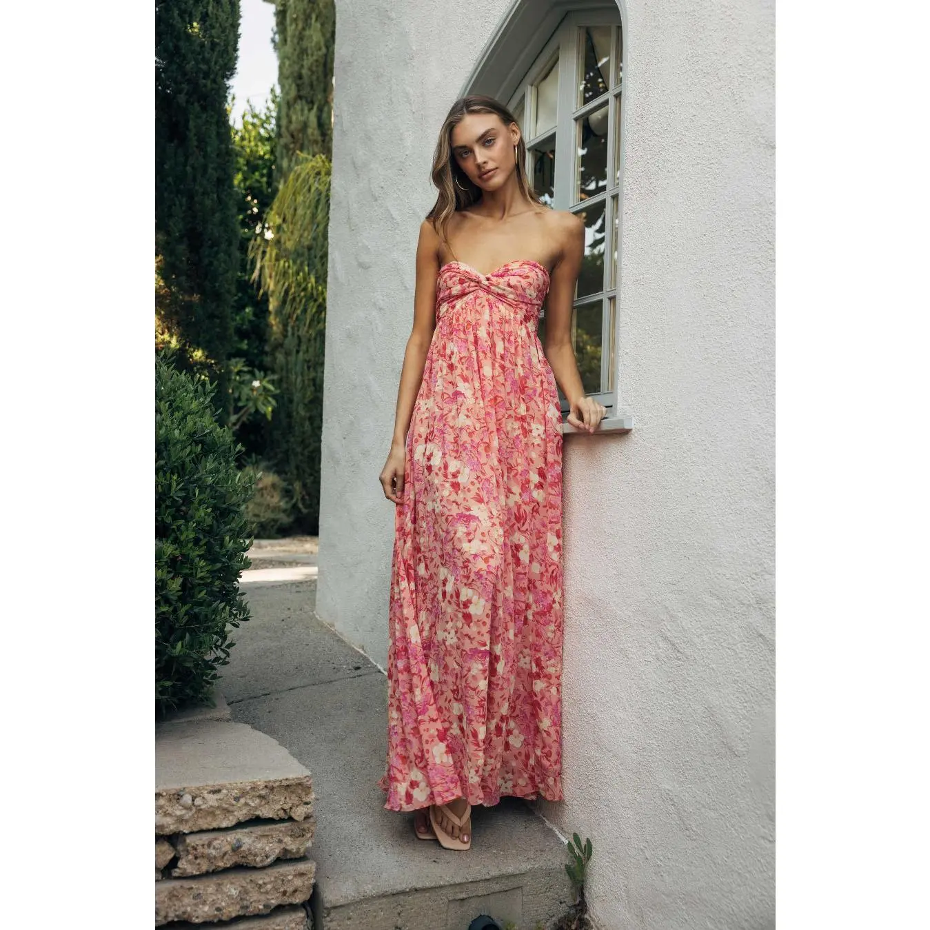 Kimberly Strapless Floral Maxi Dress