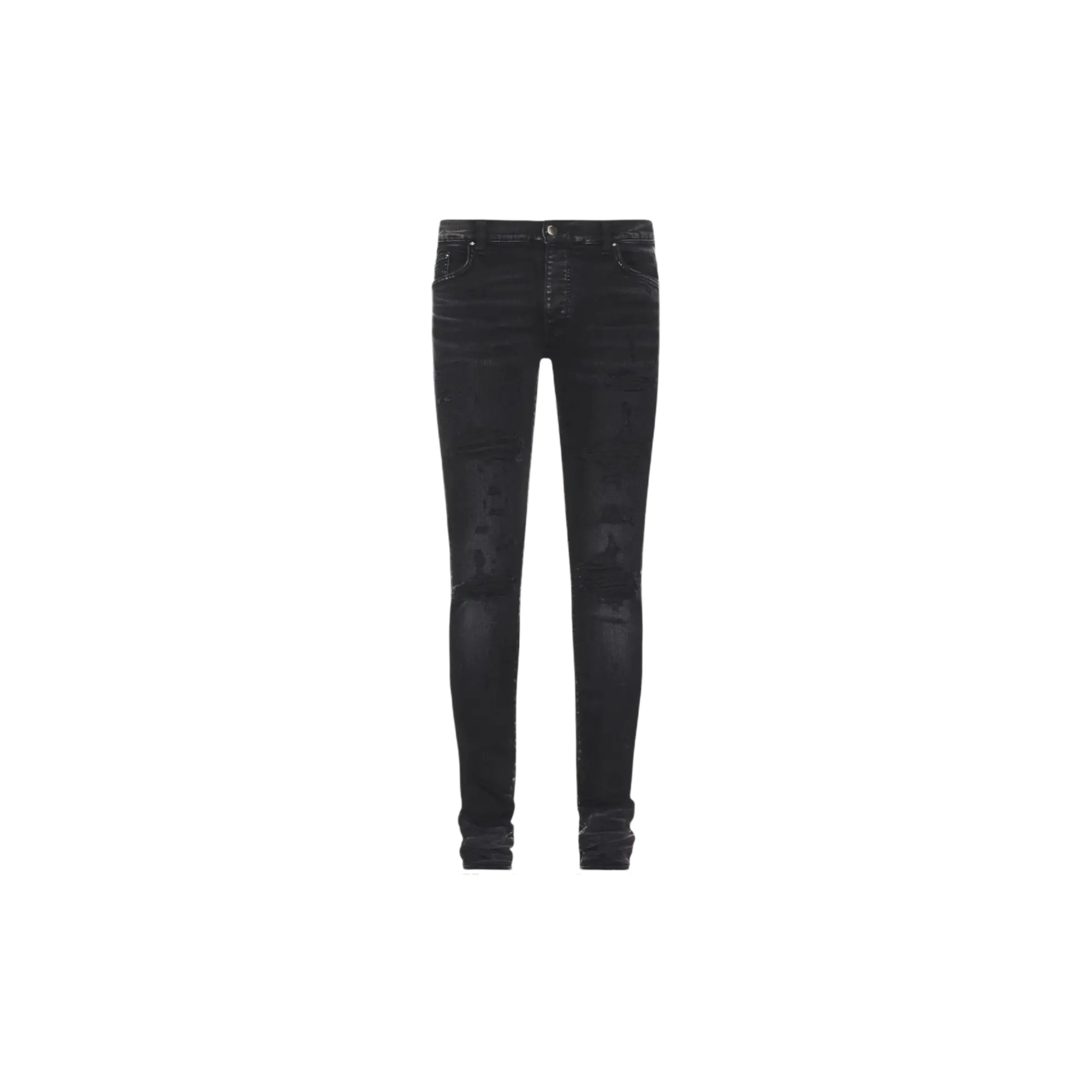 999284 AMIRI Slim Fit Thrasher Plus Aged Jeans Black