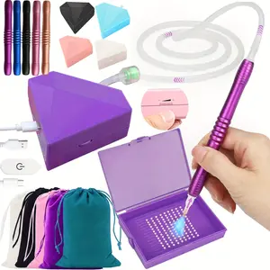 Diamond Art Painting Pen Set with Storage Tray, Vacuum Diamond Drawing Pens, Ergonomic Handle, Durable Performance, Craft Enthusiasts, Diamond Art Tools, Diamond Painting Kits