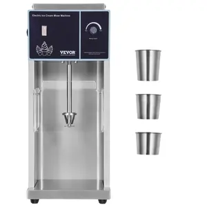 VEVOR Ice Cream Blender,  , 400W High-Speed Ice Cream Maker Mixer Stir Machine 4200RPM, Stepless Speed Adjustment, 304 Stainless Steel Ice Cream Shaker, 3 Hand Cups, Make Various Flavors of Ice Cream