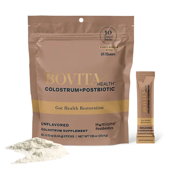 Bovita Health Colostrum + Postbiotic Unflavored, 10-Count Stick Pack Pouch