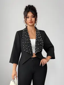 Elegant Women's Blazer Jacket, Stylish Lapel Design, Versatile Fit for Daily Wear & Formal Occasions, Perfect for Business Professionals