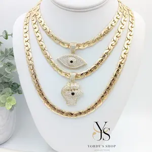Yordy Italian Eye Choker with 14k Gold Plating Elegant Design High Quality Versatile Accessory Perfect Gift