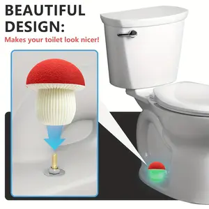 Toilet bolt cover cute mushroom, mushroom shaped toilet floor bolt cover replacement bathroom decoration to avoid rusting toilet bolt cover