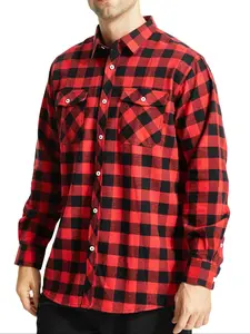 1 PCS Men's Long Sleeve Plaid Shirt, Classic Basic Casual Outdoor Workwear, Ideal Layering for Fall & Winter, Perfect for Men's Daily Wear
