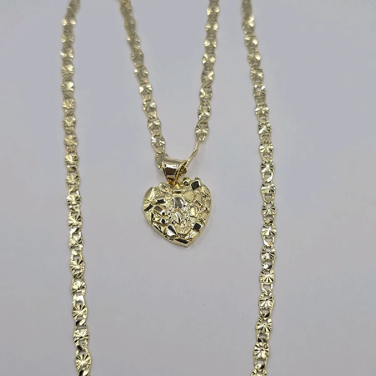 NUGGET MEDIUM Heart fashion necklace     size * Nugget * gold-plated 18"inches 24"inches available