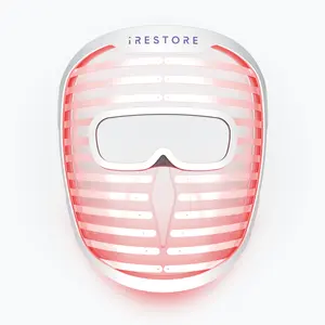 iRESTORE LED Face Mask Light Therapy for Youthful Radiant Skin Blue, Infrared & Red Light Therapy with 360 LEDs