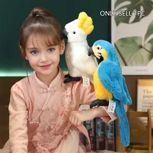 Realistic Parrot Plush Toy, Soft Fluffy Stuffed Animal, Soft Stuffed Doll, Soft Stuffed Figure, Home Decoration, Kids Birthday Gift, Valentine's Day, Mother's Day, Graduation, Wedding