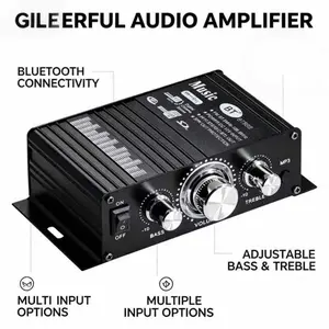 12V Portable BT-888 Mini Bluetooth Audio Amplifier with Smart Voice Assistant, ENC Headset, Shockproof Speaker, and Travel Bag