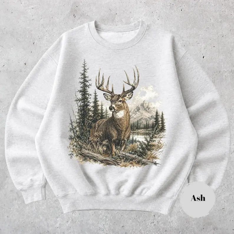 Vintage Deer Sweatshirt, Retro 90s Western Graphic Tee, Country Girl Apparel, Rustic Wildlife Shirt, Hunting Season Gift