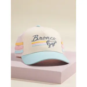 Striped Bronco Trucker Hat