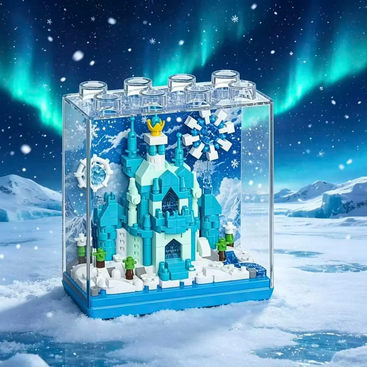 High-Quality Ice House Buildable Blocks Kit, Building Blocks Toy Bricks, Building Kit, Building Sets, Durable Collectible Construction Set Ornament, Enhances Motor Skills, Perfect Gift for Kids