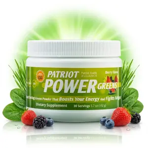 Patriot Health Alliance Power Greens 40+ Fruits Vegetables Organic Superfood Supplement 30 Servings Supports Immune Health Energy Digestive Wellness Dietary - Healthcare, Edible