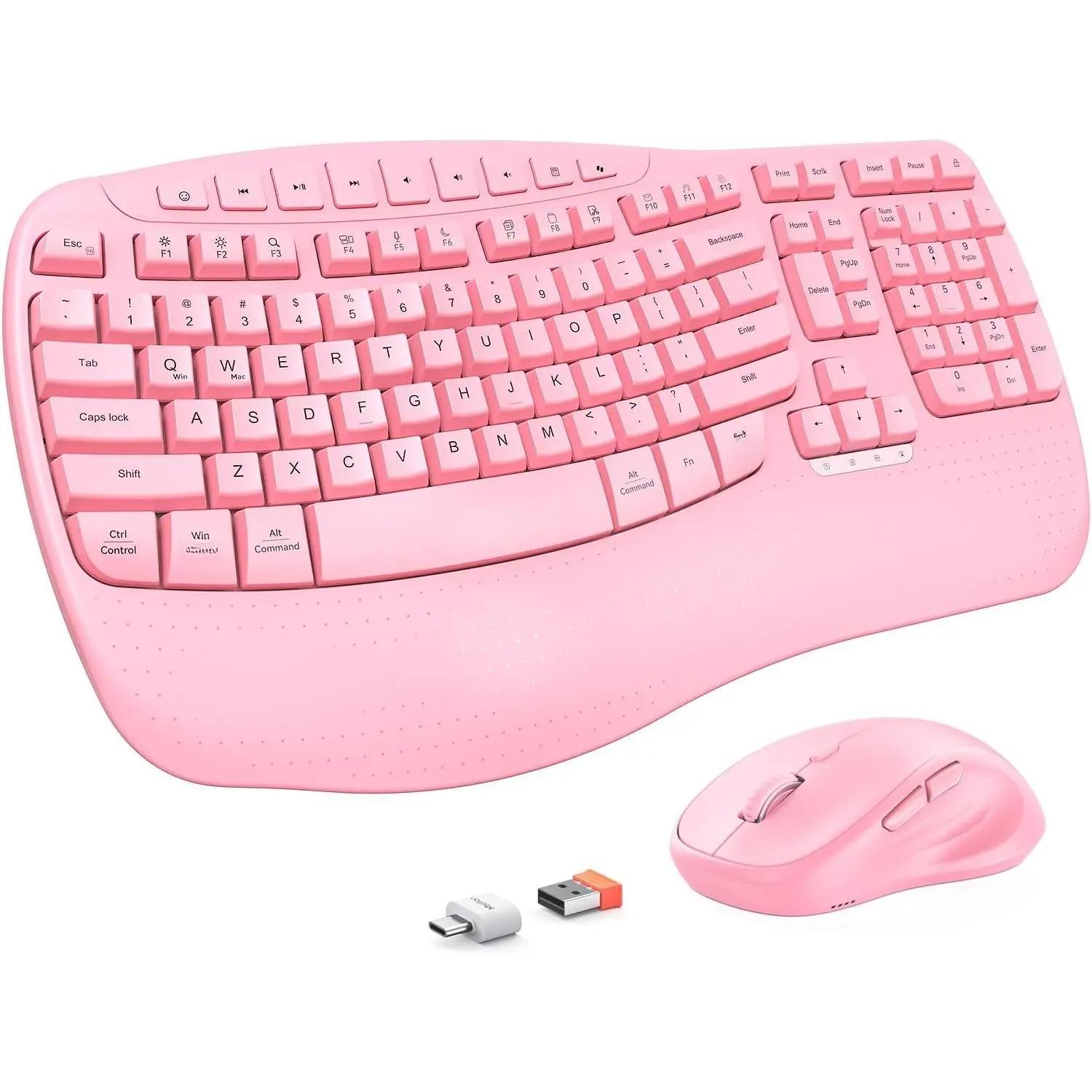 Keyboard and  , Wave   Typing, 2.4G  Keyboard with Wrist Rest, 4 Adjustable DPIs , /Laptop/Windows/,
