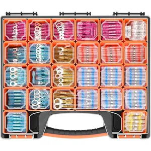 1250Pcs Heat Shrink Wire Connectors, Waterproof Automotive Marine Electrical Terminals Kit, Crimp Connector Assortment, Ring Fork Spade Butt Splices