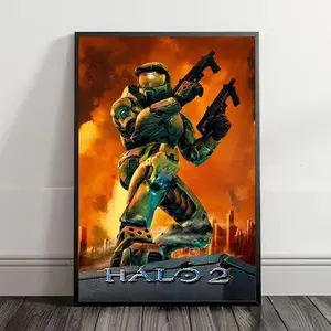 (No Frame) Halo 2 Movie Poster, Art gift, Souvenir, Attraction poster