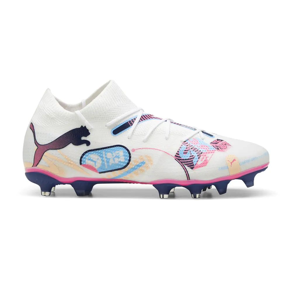 PUMA Mens Future 7 Match Vol. Up FirmArtificial Ground Soccer Cleats  - White