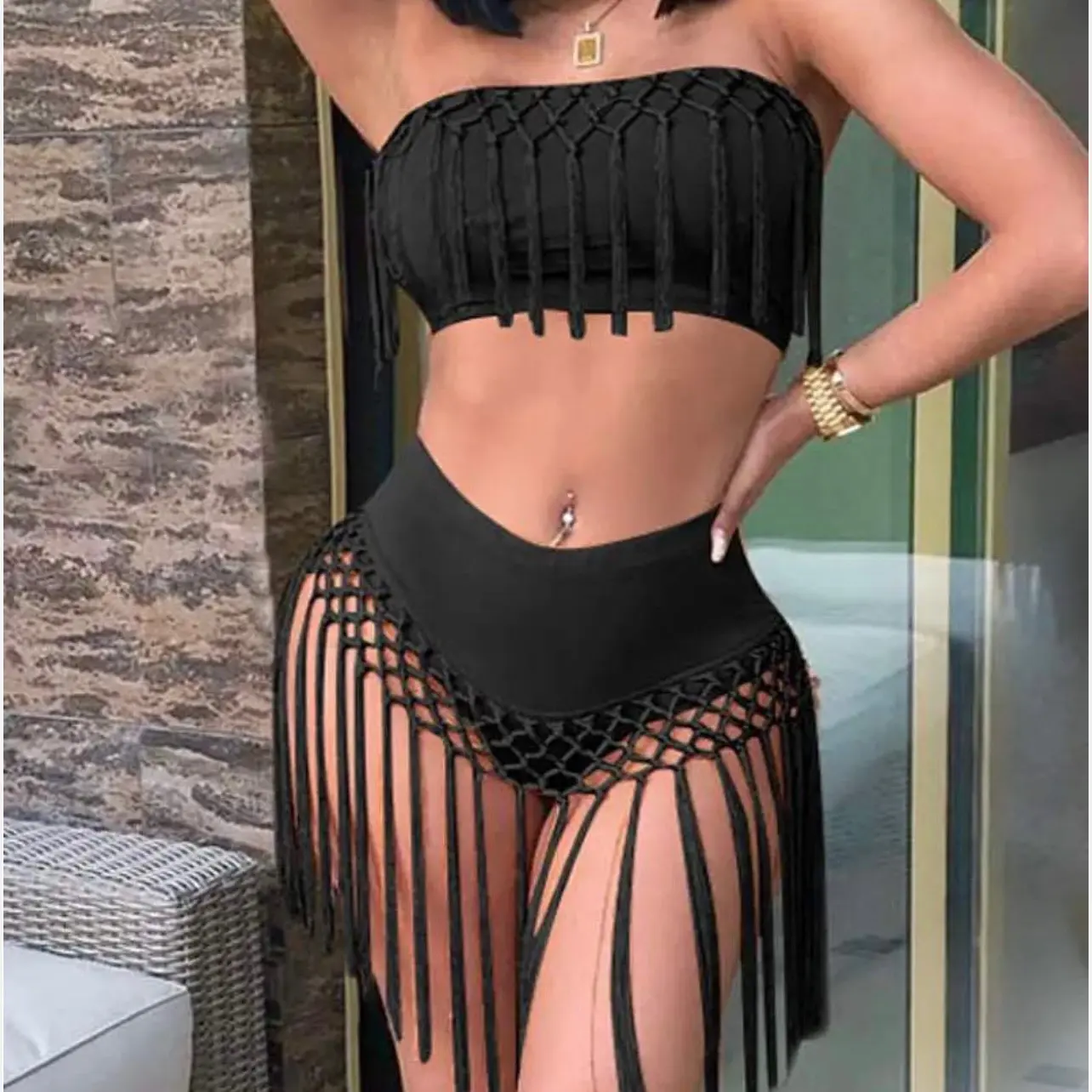 Fancy bikini set Seamless Strapless Full Coverage Fancy bikini set Seamless Strapless Full Coverage