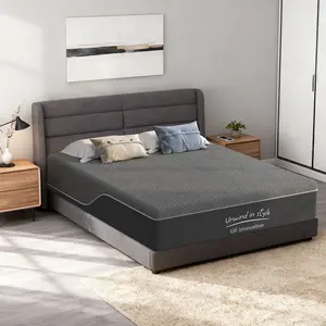 Twin Full Queen King Size Memory Foam Mattress in the box With Bamboo Charcoal 10/12/14 Inch Cooling Gel Medium Firm Pressure Relief Spine edge Support Breathable Ergonomic Certified Safe cool touch euro top