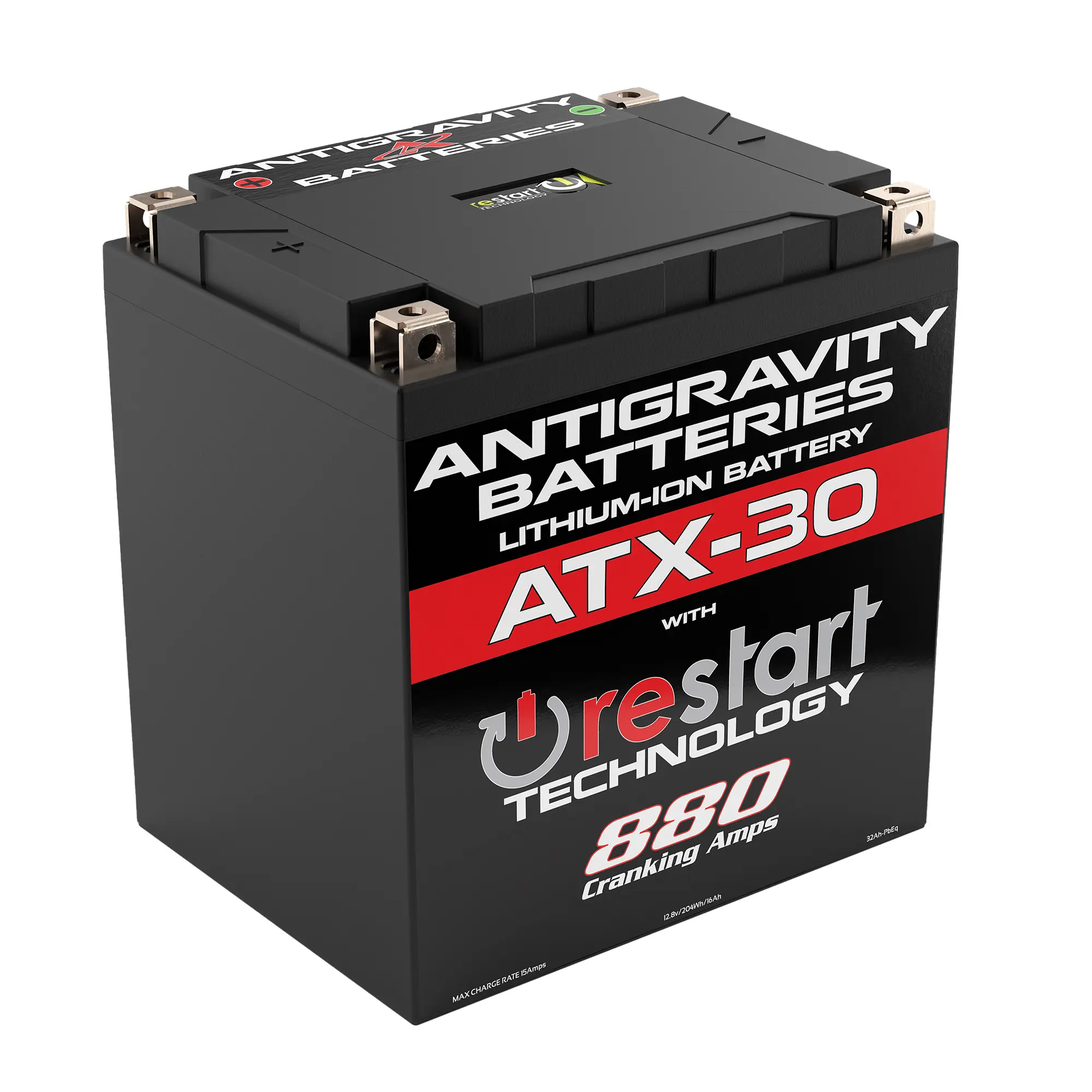Antigravity ATX30-RS Lithium Motorcycle Battery 880CA 12V LiFePO4 with RE-START Jump-Starting Technology Ultra Lightweight Performance Upgrade